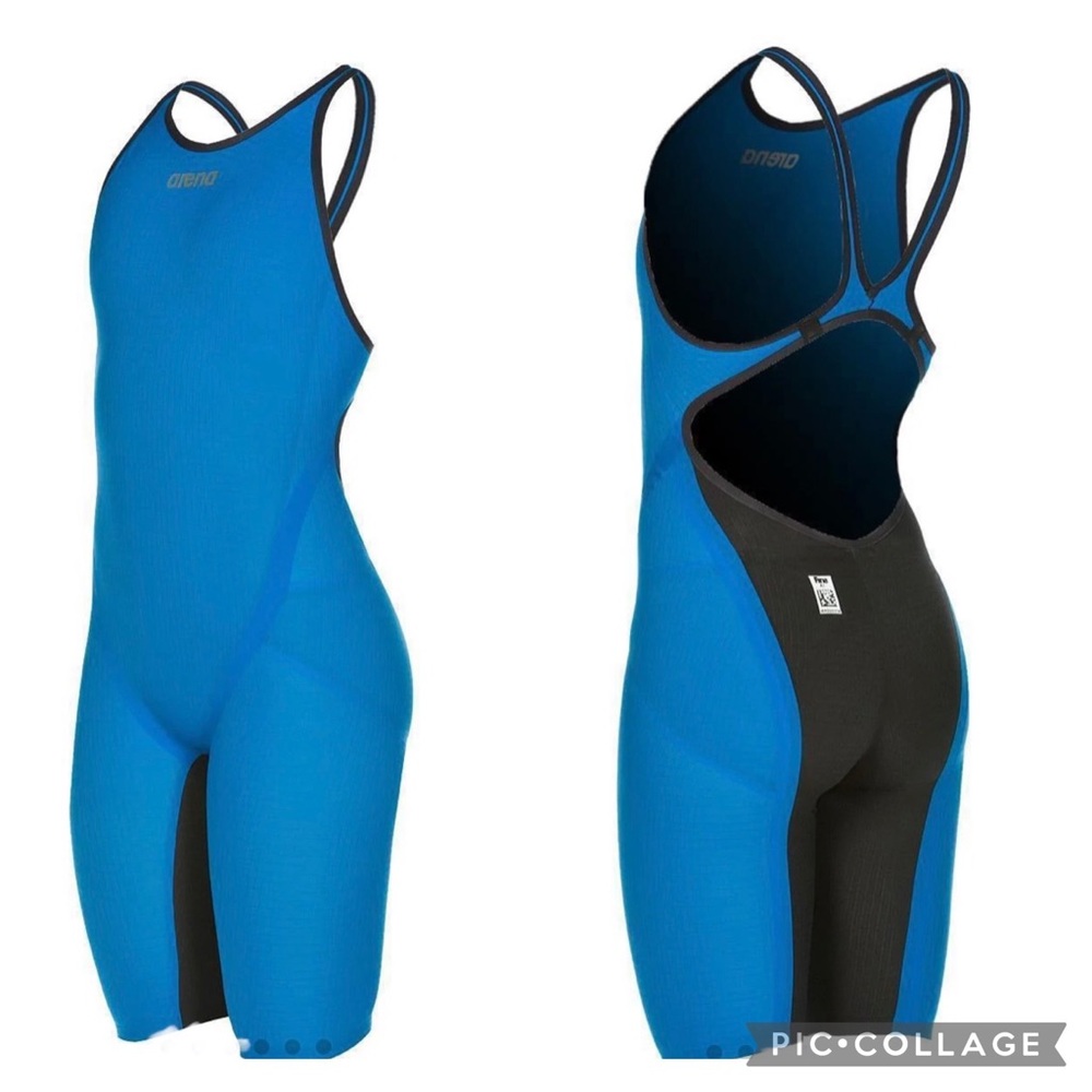 ARENA Women's POWERSKIN CARBON FLEX VX Open Back Race Suit KNEESKIN Tech Size 24
